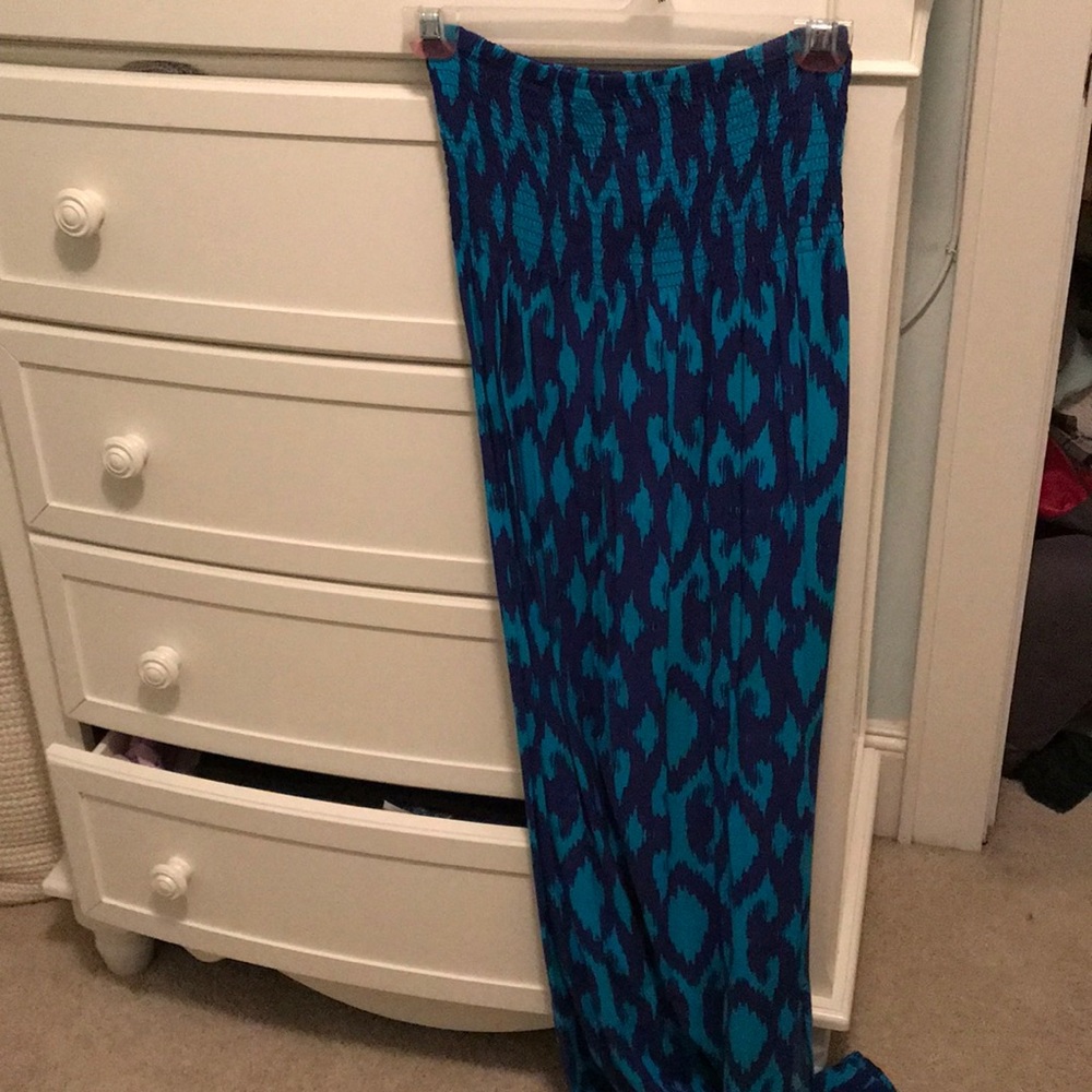 Blue women’s maxi dress